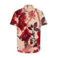 thumbnail image 4 of Txeol Mens Hawaiian Shirts - Short Sleeve Button Down, Vibrant Palmshadow Print for a Fresh, Fun Look Holiday Deals,Red,M, 4 of 5