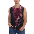 thumbnail image 2 of Fotbe Men's Mesmerizing Pink Jellyfish Print Men's Sleeveless Muscle Tank Tops Casual T-Shirts for Gym Workout Beach-Large, 2 of 8