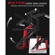HeeH Deltoid Lateral Raise Machine: Shoulder Press Machine 4 Independent Arms 880LB Capacity Home Gym Strength Training Equipment Red