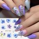 thumbnail image 3 of Calcomanías de flores para decoración de uñas, pegatinas de uñas de mariposa para mujeres, suministros de decoración de uñas de rosas con diseño de hojas florales variadas, lámina, 3 of 5
