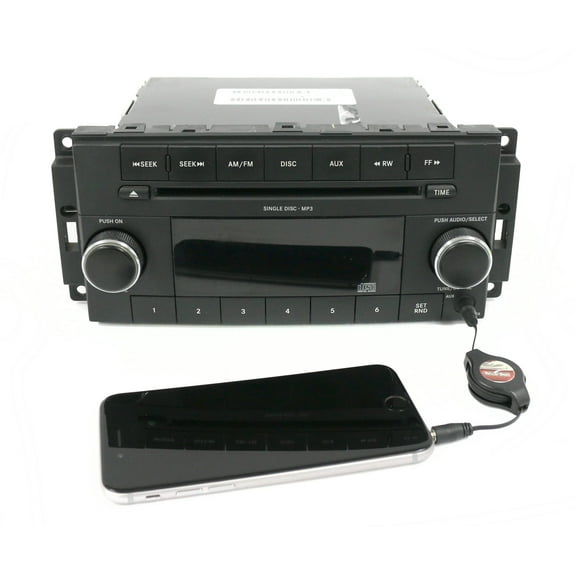 Restored 2008-2009 Jeep Commander Dodge AM FM MP3 Radio CD Player w Aux P68021159AC RES (Refurbished)