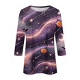 thumbnail image 4 of Bovemsi Business Casual Tops for Women Breathable Round‑Neck 3/4‑Sleeve Printed Blouse Fashion Outfits Clothes XL, 4 of 4