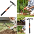 thumbnail image 3 of Gardening Tools and Accessories Hand Tiller for Cultivator Tool Hoe Tool for Garden Beds and Care Stainless Steel Handle Ergonomic Design, 41 cmx19.8 cm, Black, 3 of 8