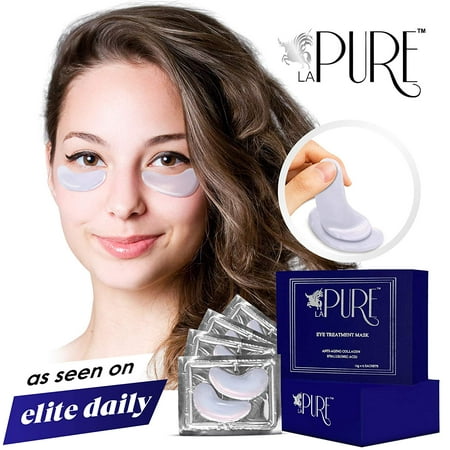LA PURE Luxury Collagen Eye Mask, Premium Anti Aging Products with Hyaluronic Acid | Under Eye Patches, Under Eye Bags Treatment, Eye Mask for Puffy Eyes | (15