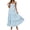 2-Blue, variant on Spaghetti Strap Womens Floral Print Maxi Dresses Casual Sleeveless Ruffle Flowy Tiered Dress