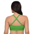 thumbnail image 3 of Women's S3 Sculpting Ribbed Scoop-Neck Crossback Bralette Swimsuit Top - Serpentine Green, 3 of 4