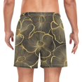 thumbnail image 2 of FORMRS Mens Swim Trunks Mesh Liner Quick Dry Casual Beach Board Shorts with Pockets, Sizes S-2XL, Black Flower Pattern, 2 of 9