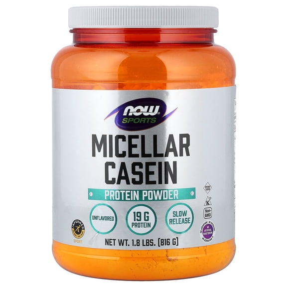 NOW Foods - NOW Sports Micellar Casein Protein Powder Unflavored - 1.8 lbs.