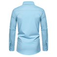 thumbnail image 4 of Zshosam Mens Button Up Shirts Big and Tall Dress Shirts Long Sleeve Dress Shirts for Men(Light Blue,M), 4 of 9