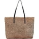 thumbnail image 1 of Womens Hand-woven Straw Shoulder Bag Large Summer Beach Leather Handles Handbag Tote with Zipper, 1 of 4