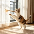 thumbnail image 6 of AuroraX Silvervine Cat Chew Wand Natural Sisal Rope Cat Wand Durable Non-Toxic Teeth Cleaning Long Lasting Interactive Cat Toy for Boredom Relief Brown, 6 of 6