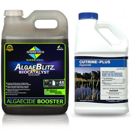 Shore Tech Cutrine Plus & Bio-Chemical Catalyst Make for A Powerful Combination for Killing Algae in Lakes and (Best Way To Clean Algae From Pond)