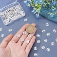 thumbnail image 2 of 1Box about 120pcs Moon with Star Charms Stainless Steel Charms Hollow Metal Pendant for DIY Jewelry Making Stainless Steel Color12x9x0.5mm, 2 of 6