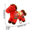 thumbnail image 3 of Orangide 2026 Year of The Horse Chinese New Year Ornaments Cute House Plush Mascot Home Decor Gifts Indoor Outdoor Hanging Ornament for Car, Bag, Holiday (Red), 3 of 7