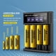 thumbnail image 2 of Cargador Inteligente de Batería LCD USB de 4 Ranuras Duales para Batería de Litio Recargable 18650 de 3,7 V para Baterías AA/AAA NI- de 1,2 V, 2 of 8