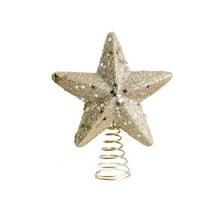 Christmas Tree Topper Star, Gold Plastic Tree Top Decoration for Holiday Parties Home Decor, Festive Gift Idea(Gold)