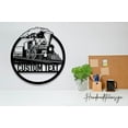 thumbnail image 3 of Handmadetneonsign Custom Name Steam Train Locomotive Metal Wall Art with LED Light - Personalized Train, 3 of 5