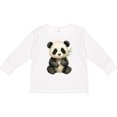 thumbnail image 3 of Inktastic Adorable Panda with Bamboo Illustration Boys or Girls Long Sleeve Toddler T-Shirt, 3 of 5