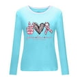 thumbnail image 3 of Breast Cancer Sweatshirt for Women Ribbon Gesture Print Awareness Pullover Long Sleeve Loose Fit Casual T Shirt (XX-Large, Sky Blue), 3 of 3