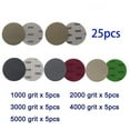 thumbnail image 3 of 25x Sandpaper Wet Dry Sanding Sheet1000 2000 3000 4000 5000 Grit 3 Inch, 3 of 8