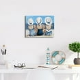 thumbnail image 2 of Coastal Wall Art Bathroom Nautical Beach Wall Decor for Bedroom Beach Surf Girls Canvas Prints Picture Blue Beach Swimsuit Painting Beauty Room Living Room Beach House Ocean Home Decorations 12x16, 2 of 6