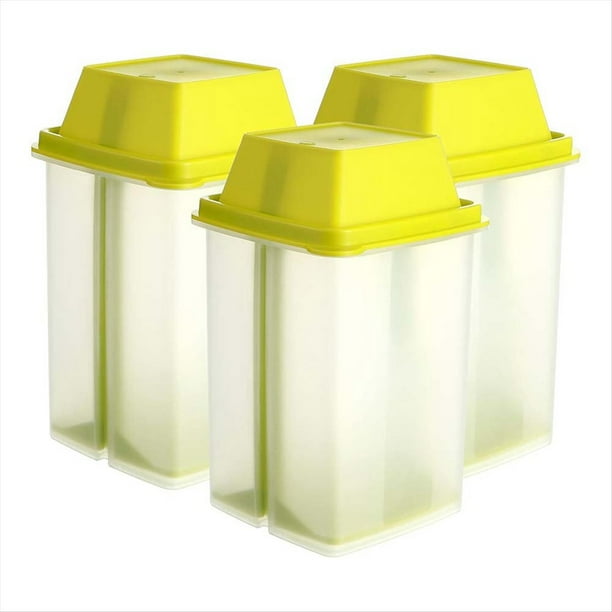 3 Piezas de Contenedores para Encurtidos de Jalapeño con Coladores, Dispensadores Cuadrados para Alimentos Encurtidos, Herramientas de Cocina, Color Verde