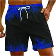 thumbnail image 3 of AXXD Mens Dress Shorts Clearance Blue Summer Plus Size Flame Printing Special Print Beach Casual Trouser Shorts Father's Day Gift, 3 of 10
