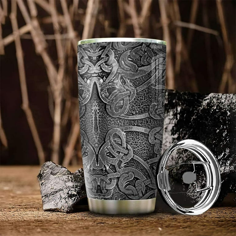 20oz Viking Gifts for Men, Dad, Son, Husband, Unique Birthday Gifts for  Men, Cool Gifts for Men Viking Celtic Odin Skull Tumbler Cup with Lid,  Double Wall Vacuum Insulated Travel Coffee Mug 