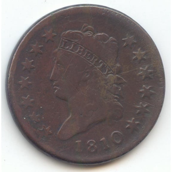 1810 Classic Head Large Cent, Fine Details