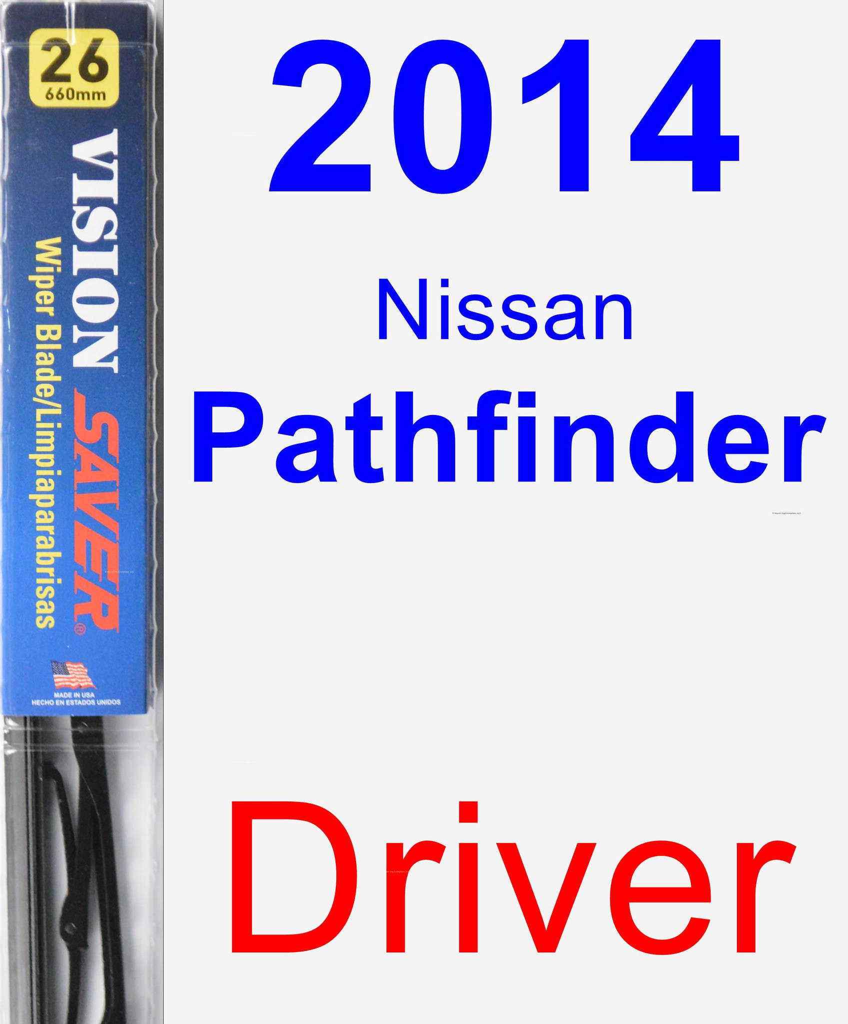 2014 Nissan Pathfinder Driver Wiper Blade Vision Saver