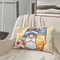 thumbnail image 5 of Gukieu Hello Summer Cute Gnome Print Plush Pillow Cover, Hidden Zipper Pillow Protector without Pillow Core, Suitable for Bedroom, Office, Car Decoration-16"x24", 5 of 6