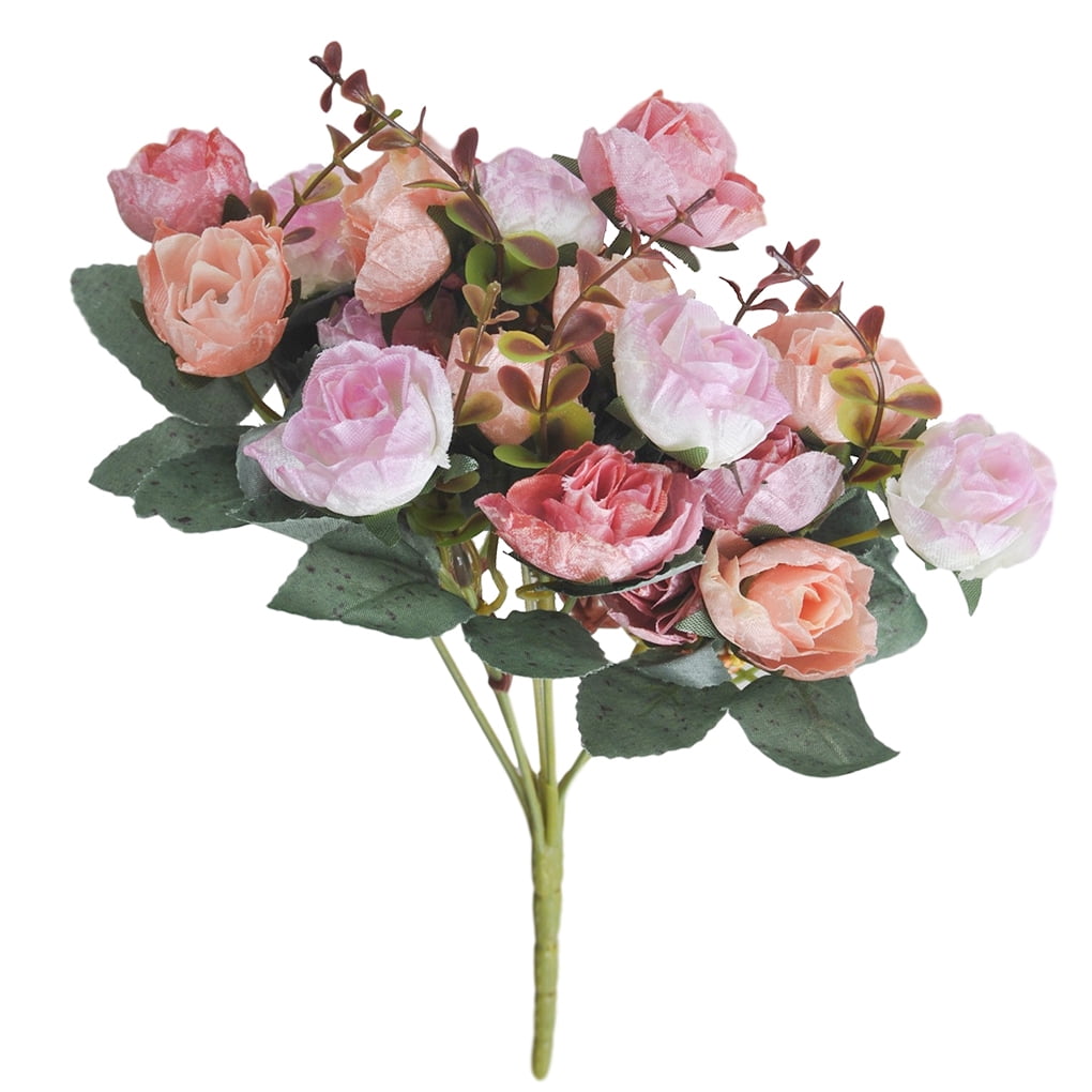 1 Bouquet 21 Heads Artifical Rose Flower Weeding Arrangement Roses Bunch-Decor