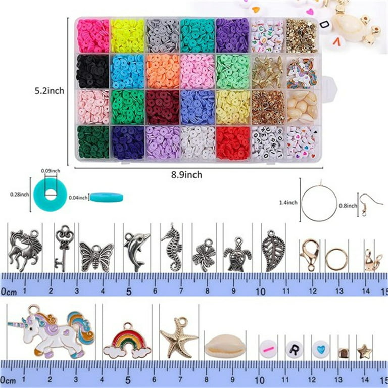 104 PCS Letter Charms for Jewelry Making Bracelets Double Sided 4 colors