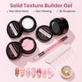 thumbnail image 2 of Gel Constructor SUPWEE, transparente, blanco y rosa, para uñas, arte 3D, 42 ml, 2 of 8