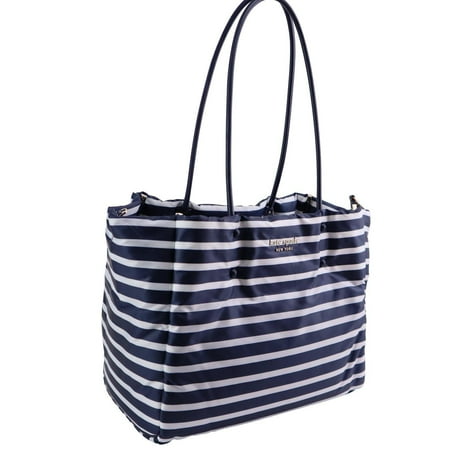 NWT Kate Spade EVERYTHING PUFFY STRIPE Large Tote Navy Stripe