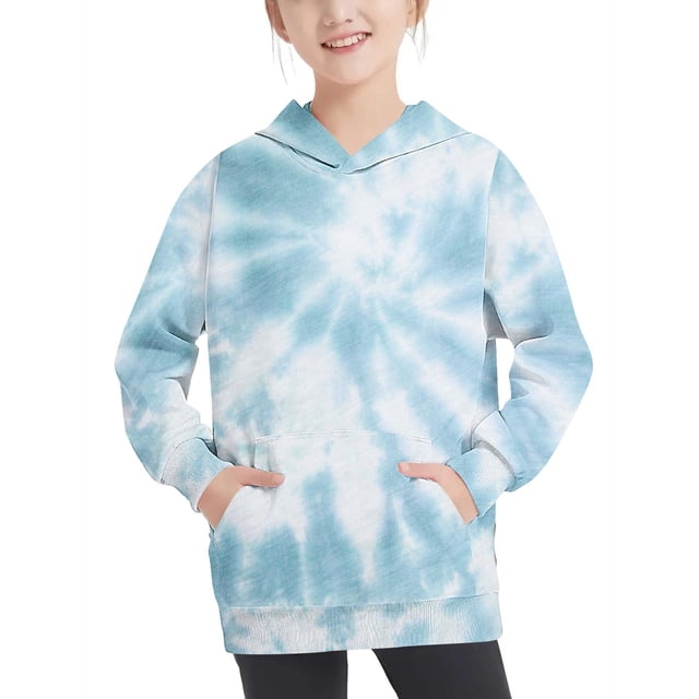 Openpig Chandail à Capuchon à Col Rond Surdimensionné Chandail à Capuchon Mode pour Enfants Manches Longues Chandail à Enfiler 4-14 Ans pour Filles et Garçons