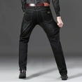 thumbnail image 6 of YUHAOTIN Men Jeans Bootcut Bundle Mens Jeans Slim Casual Loose Straight Stretch Long Pants Trend Jeans Casual Pants Loose Fit Jeans for Men Black Blue Jeans Men Stretch Big and Tall, 6 of 9