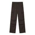 thumbnail image 2 of Outfmvch Wide Leg Pants Woman Sweatpants Women Tall Pants for Women Long Petite Pants for Women Palazzo Pants for Women Womens Cargo Pants Trousers Pants for Women Brown Xl, 2 of 4