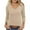 Beige, variant on FAIWAD Womens Tops 3/4 Sleeve Scalloped V Neck Dressy Pullover Trendy Casual Party Daily Blouses