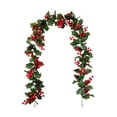 thumbnail image 3 of Aurorax Indoor Christmas Wreath Decorations,Christmas Garland 6ft Farmhouse Berries Garland for Mantel Wall, 3 of 6
