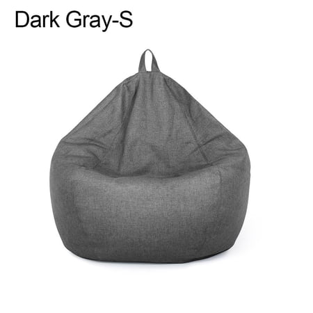 Adults Kids Sofa Couch Cover Home Decor Soft Comfy Seat Large Bean Bag Snugly Gamer Chair Chair Sofa Cover Lazy Lounger DARK GRAY S (70X80 CM)