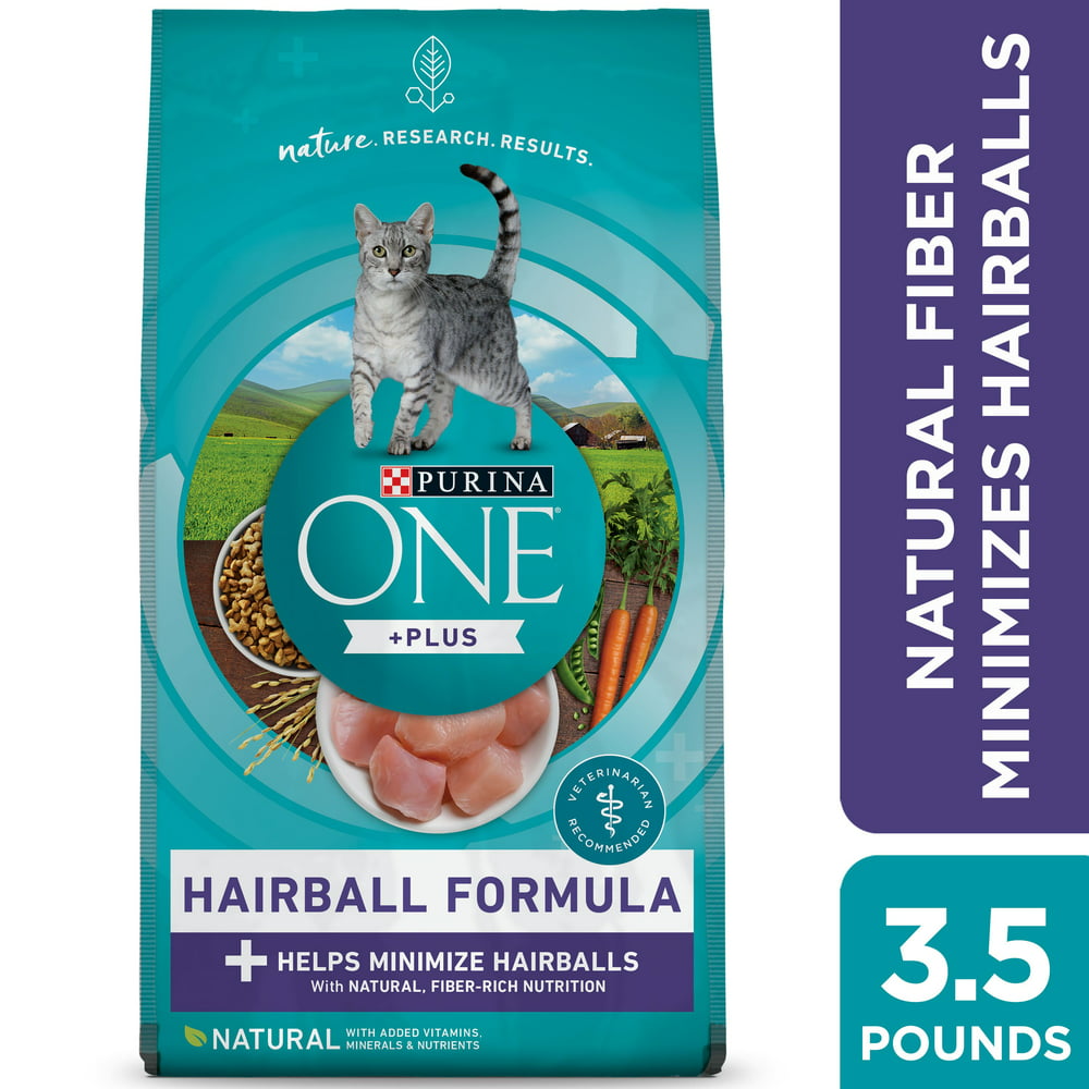 Purina ONE Natural Cat Food for Hairball Control, +PLUS Hairball
