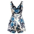 thumbnail image 5 of Fesfesfes Jumpsuit for Women Bandage Backless V-Neck Sleeveless Casual Printing Short Jumpsuit, 5 of 5