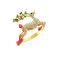 thumbnail image 2 of Ensemble de Bagues de Serviette de Noël en Or avec Nœud Couronne Arbre Rennes Formes - Décoration de Table Festive en Alliage pour Rassemblements de Vacances, 2 of 6