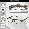 thumbnail image 2 of Reading Glasses Mens Adult Readers Classic Eyeglasses Assorted Eyewear, 2 of 5
