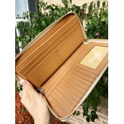 Michael Kors Jet Set Travel Continental Wallet Long Vanilla Signature Mk