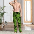 thumbnail image 2 of Mens Pajama Pants, Tiny Green Fern Leaves Soft Sleep & Lounge Pants for Men, Cuteness Casual PJ Bottoms Pants with Pockets, 2 of 7