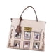 thumbnail image 4 of Bolso de mano grande con asa superior para mujer, bolso tipo cartera con correa para el hombro Blanco, 4 of 9