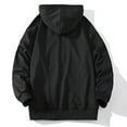 thumbnail image 3 of Hombres Casual Deportes Sólido Deportes Fitness Cremallera Capucha Bolsillo Sudadera Chaqueta Pompotops oipoqjl36628, 3 of 6