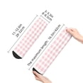 thumbnail image 5 of Bingfone Pink Checkboard Design Patterned Men'S Women'S Casual Cotton Socks, 5 of 9